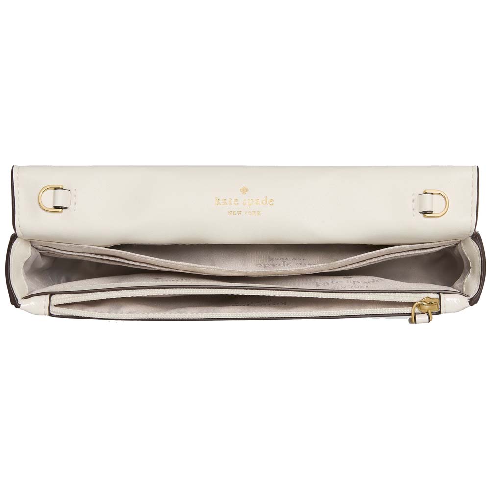 Kate Spade Bridget Crinkle Patent Mini Crossbody Meringue # KM563