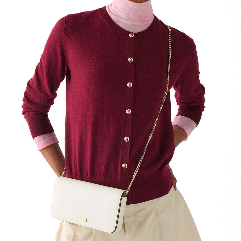 Kate Spade Bridget Crinkle Patent Mini Crossbody Meringue # KM563