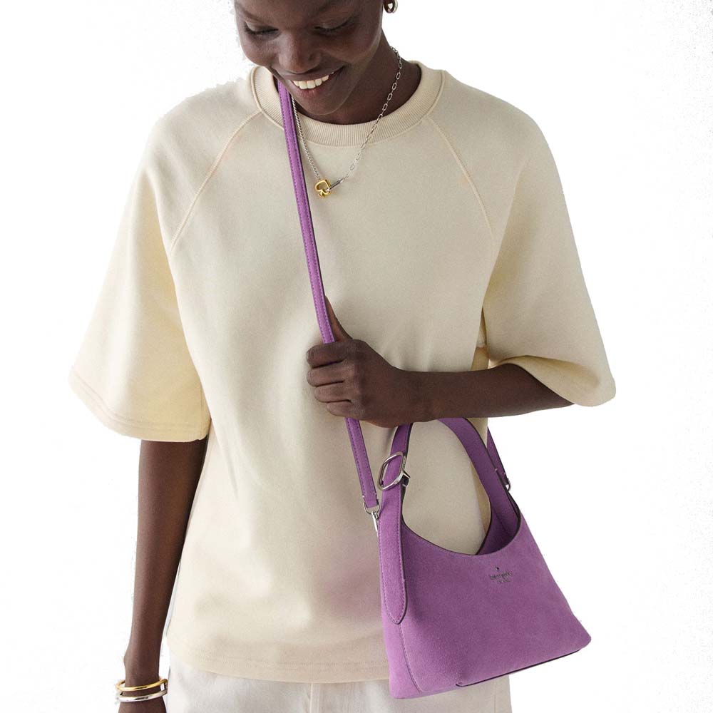 Kate Spade 454 Suede Mini Crossbody Wisteria # KN427