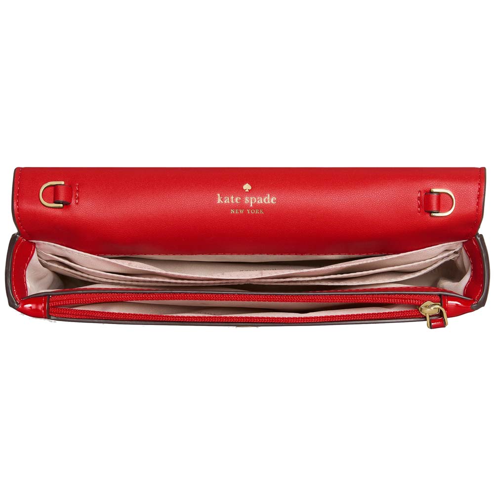 Kate Spade Bridget Patent Mini Crossbody Ks Bright Red # KN250