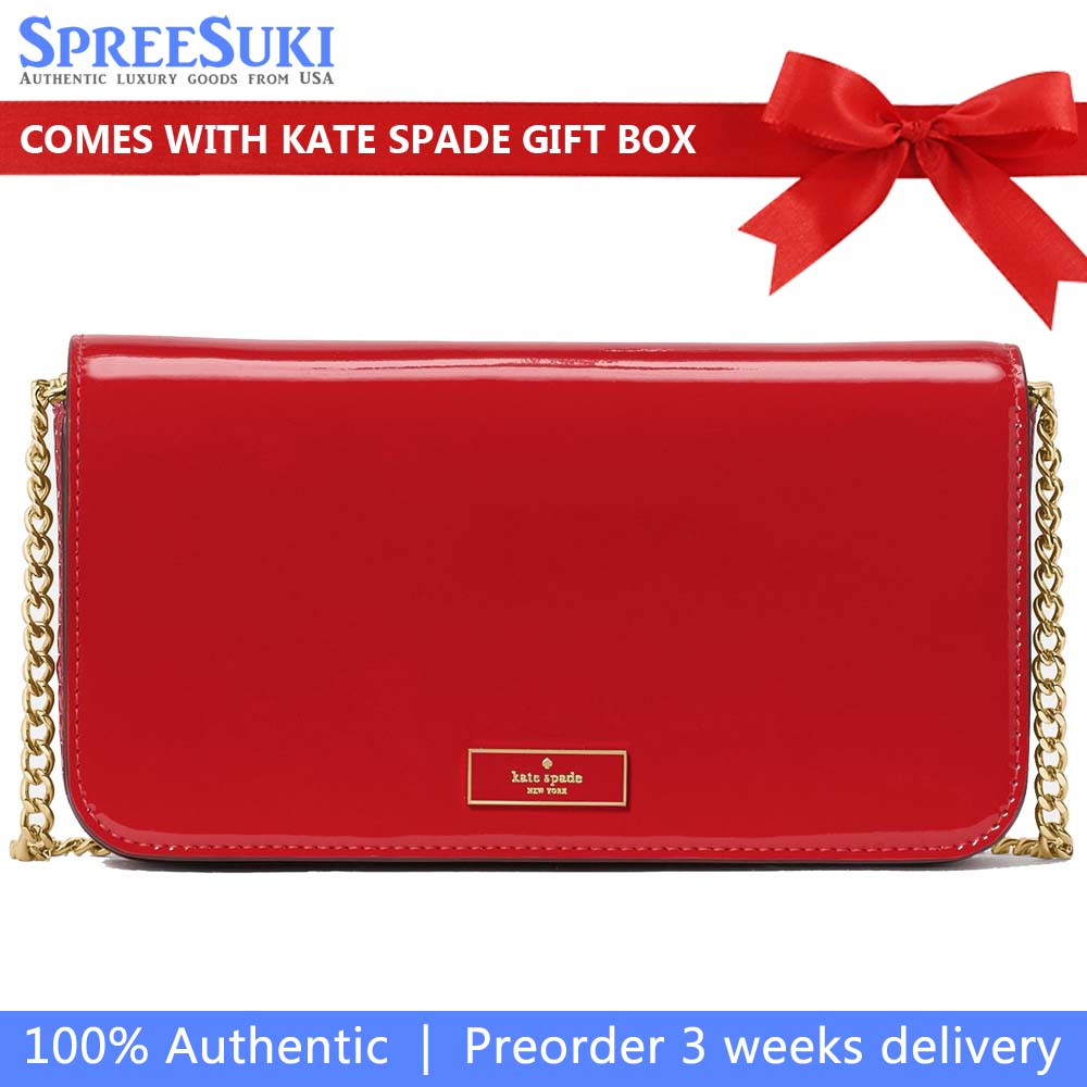 Kate Spade Bridget Patent Mini Crossbody Ks Bright Red # KN250