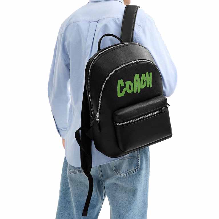Coach Charter Backpack With Rad Coach Black # CBN33