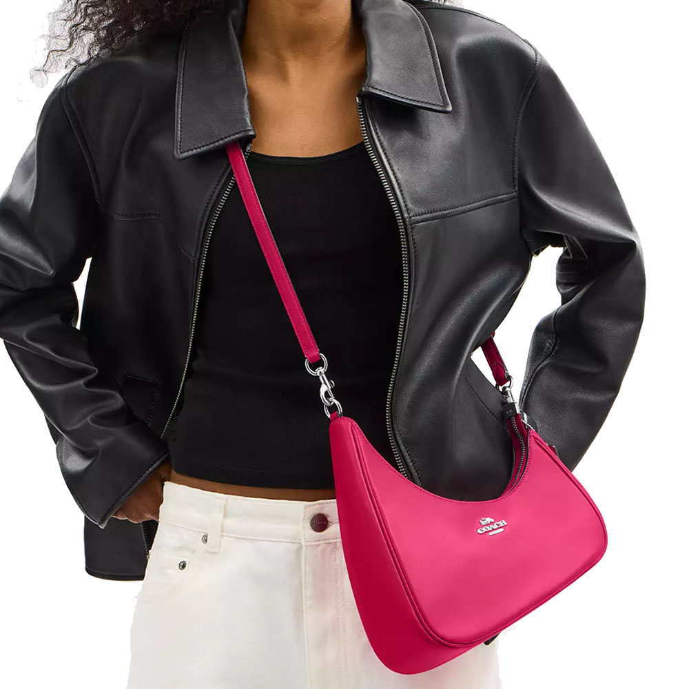 Coach Twisted Teri Shoulder Bag Silver Dragonfruit # CBI01