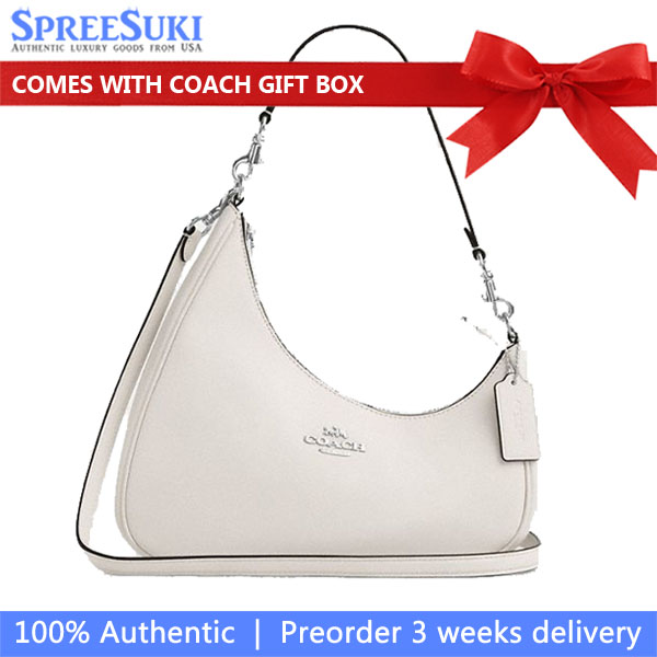Coach Twisted Teri Shoulder Bag Silver Chalk # CBI01