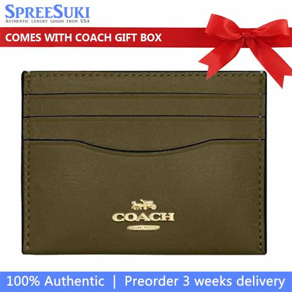 Coach Slim Id Card Case Olive # CBL81