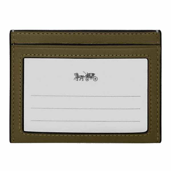 Coach Slim Id Card Case Olive # CBL81