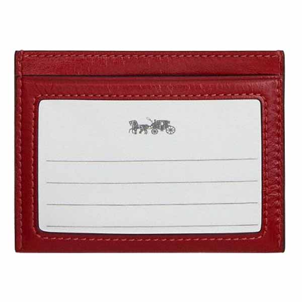 Coach Slim Id Card Case Dark Cardinal # CBL81