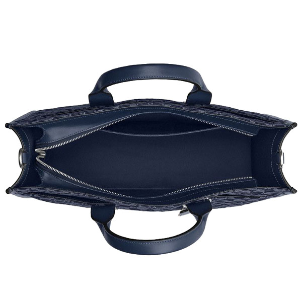 Coach Wesley Tote In Signature Denim Deep Blue # CAS25