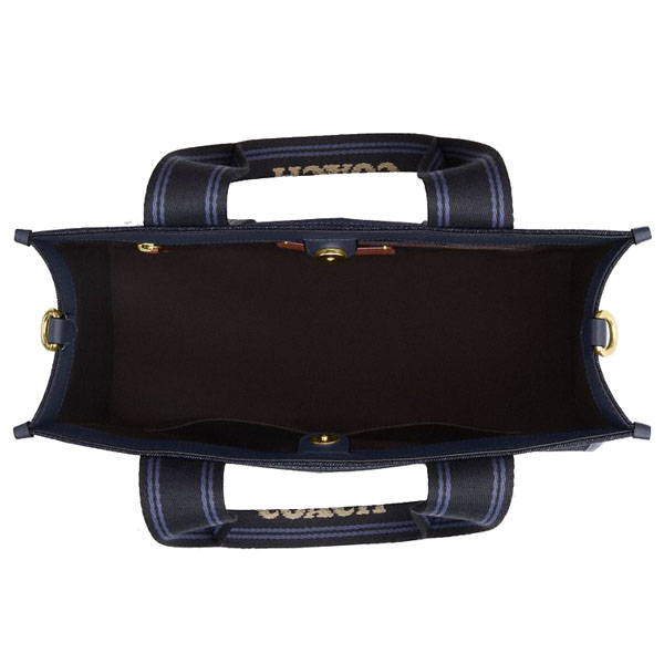 Coach Smith Tote Bag In Regenerative Cotton Dark Denim Multi # CCL68