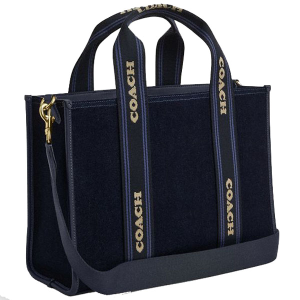 Coach Smith Tote Bag In Regenerative Cotton Dark Denim Multi # CCL68