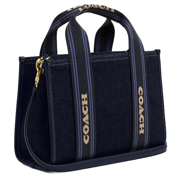 Coach Smith Tote Bag 24 In Regenerative Cotton Dark Denim Multi # CCL67