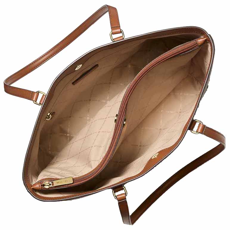 Michael Kors Sheila Large Two-Tone Signature Logo Tote Bag Brown Multi Dark Brown # 35F5G6HT9B