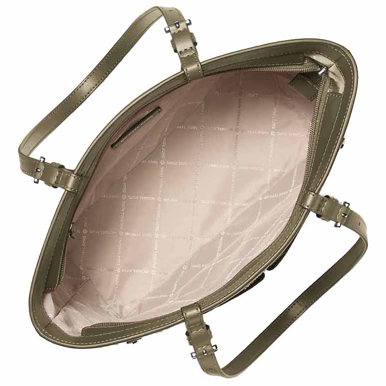 Michael Kors Jet Set Medium Pocket Tote Bag Olive Dark Green # 35H3STVT6B
