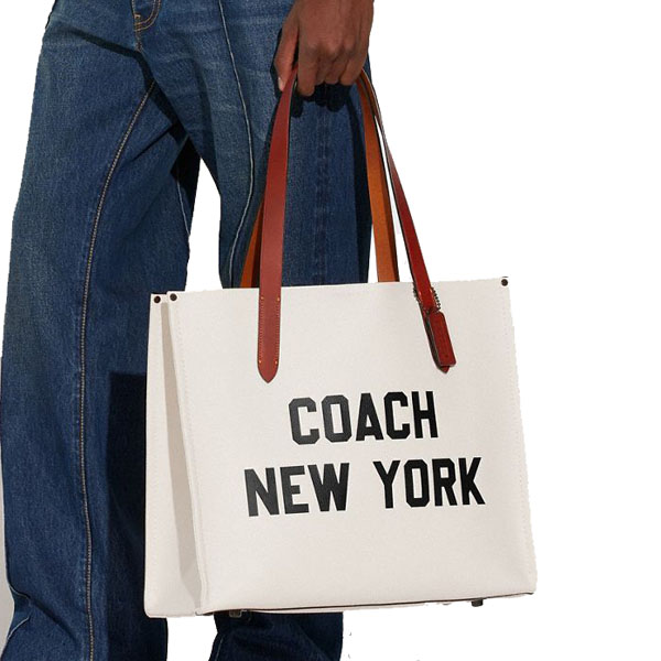 Coach Relay Tote Bag With Coach Graphic Chalk Multi # CH765