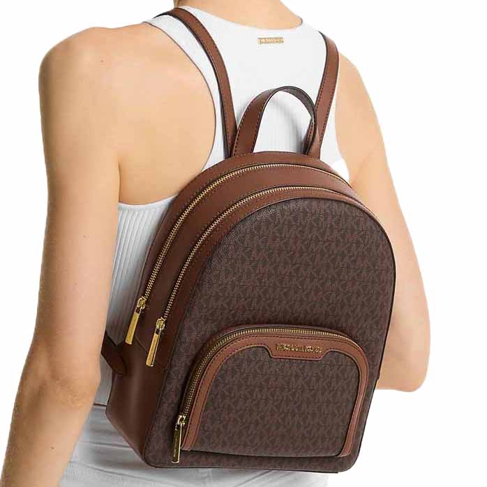 Michael Kors Jaycee Medium Zip Pocket Backpack Brown # 35S2G8TB2B