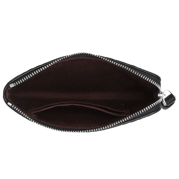 Coach Corner Zip Wristlet With Floral Print Black Purple # CCJ70