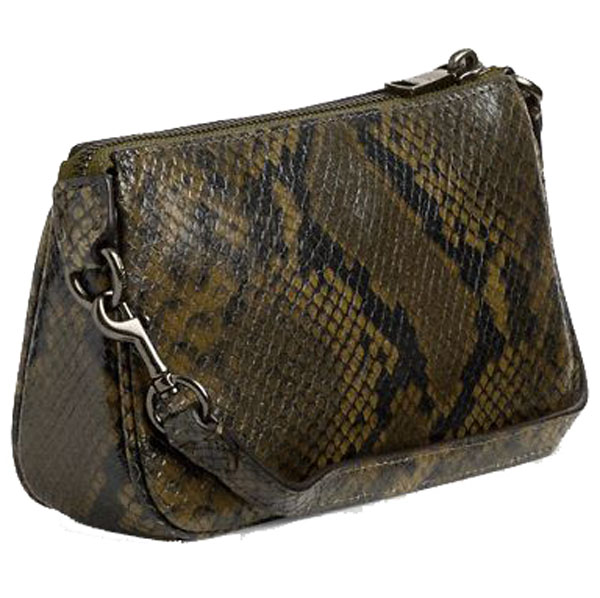 Coach Nolita 19 With Snake Print Gunmetal Olive Multi Dark Green # CCF62