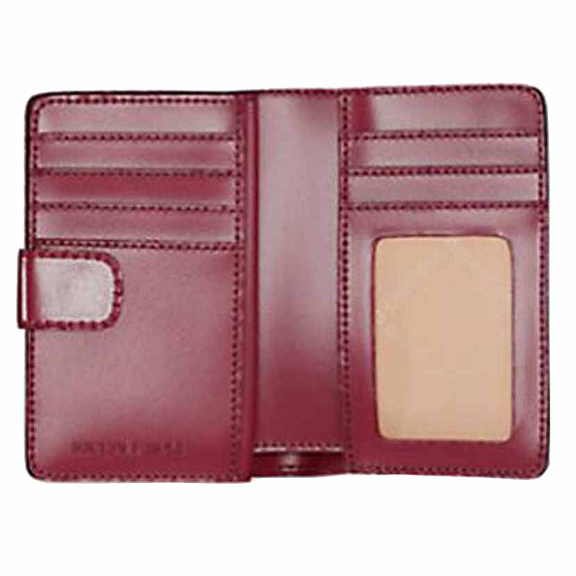 Michael Kors Jet Set Medium Two-Tone Logo Wallet Cherry Multi Dark Red # 35F4GTVF6B