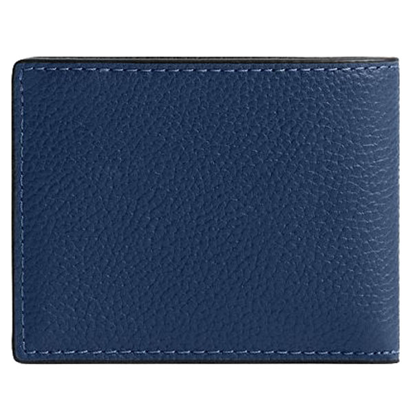 Coach Men Slim Billfold Wallet With Coach Graphic Deep Blue # CZ062