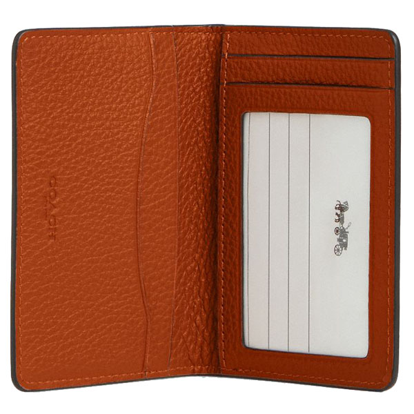 Coach Id Card Wallet With Varsity Motif Toffee And Black # CAK23