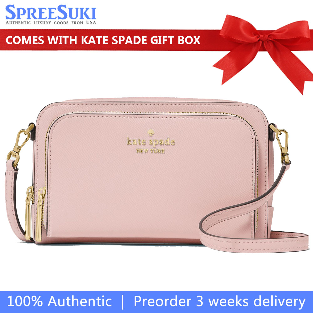 Kate Spade Staci Dual Zip Around Mini Crossbody Tutu Pink # KG036