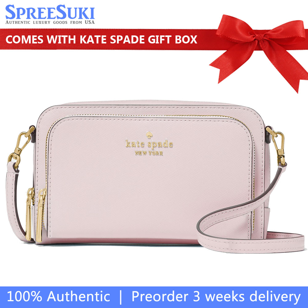 Kate Spade Staci Dual Zip Around Mini Crossbody Lilac Moonlight # KG036