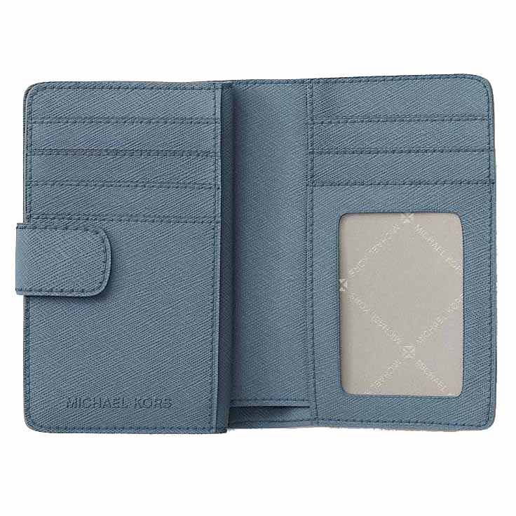 Michael Kors Medium Saffiano Leather Wallet Cornflower Blue # 35R4STVF6L