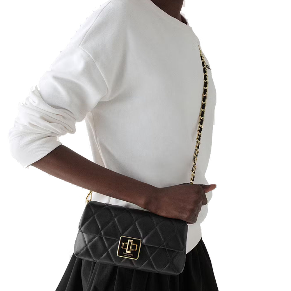 Kate Spade Carey Quilted Mini Crossbody Black # KM531