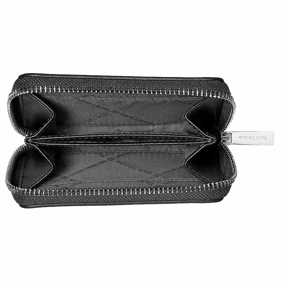 Michael Kors Jet Set Medium Distressed Zip Card Case Black # 35F5STVD6Y