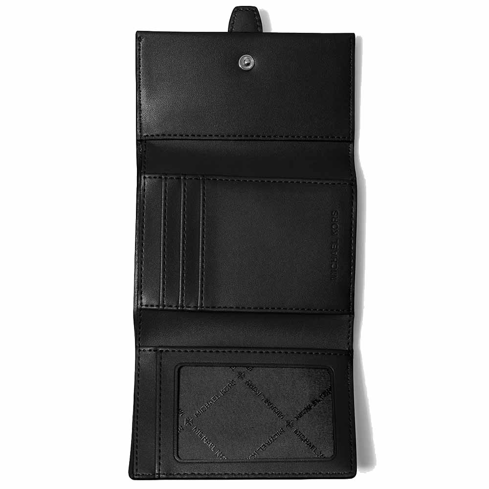 Michael Kors Greenwich Medium Leather Trifold Wallet Black # 35S5SGRE6L