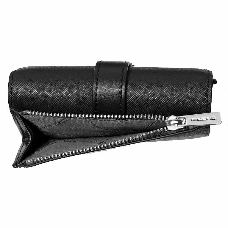 Michael Kors Greenwich Medium Leather Trifold Wallet Black # 35S5SGRE6L