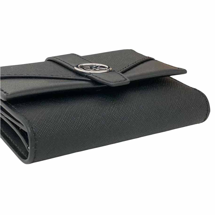 Michael Kors Greenwich Medium Leather Trifold Wallet Black # 35S5SGRE6L