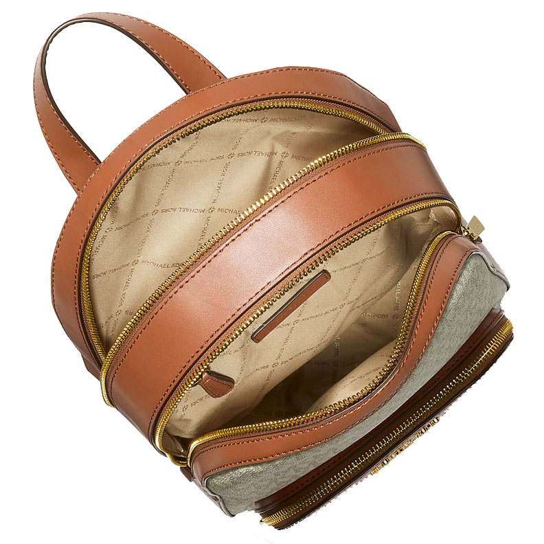 Michael Kors Jaycee Medium Zip Pocket Backpack Vanilla Acorn # 35S2G8TB2B