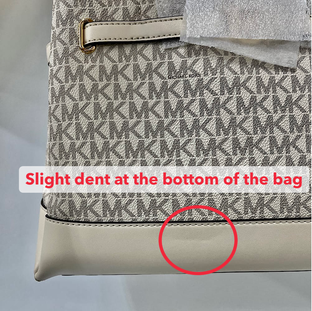 Michael Kors Reed Large Signature Logo Satchel Light Cream Multi White # 35F4G6RS3BD1