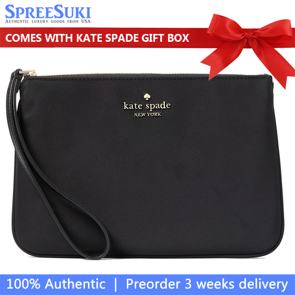 Kate Spade Chelsea Medium Wristlet Pouch Black # KC633