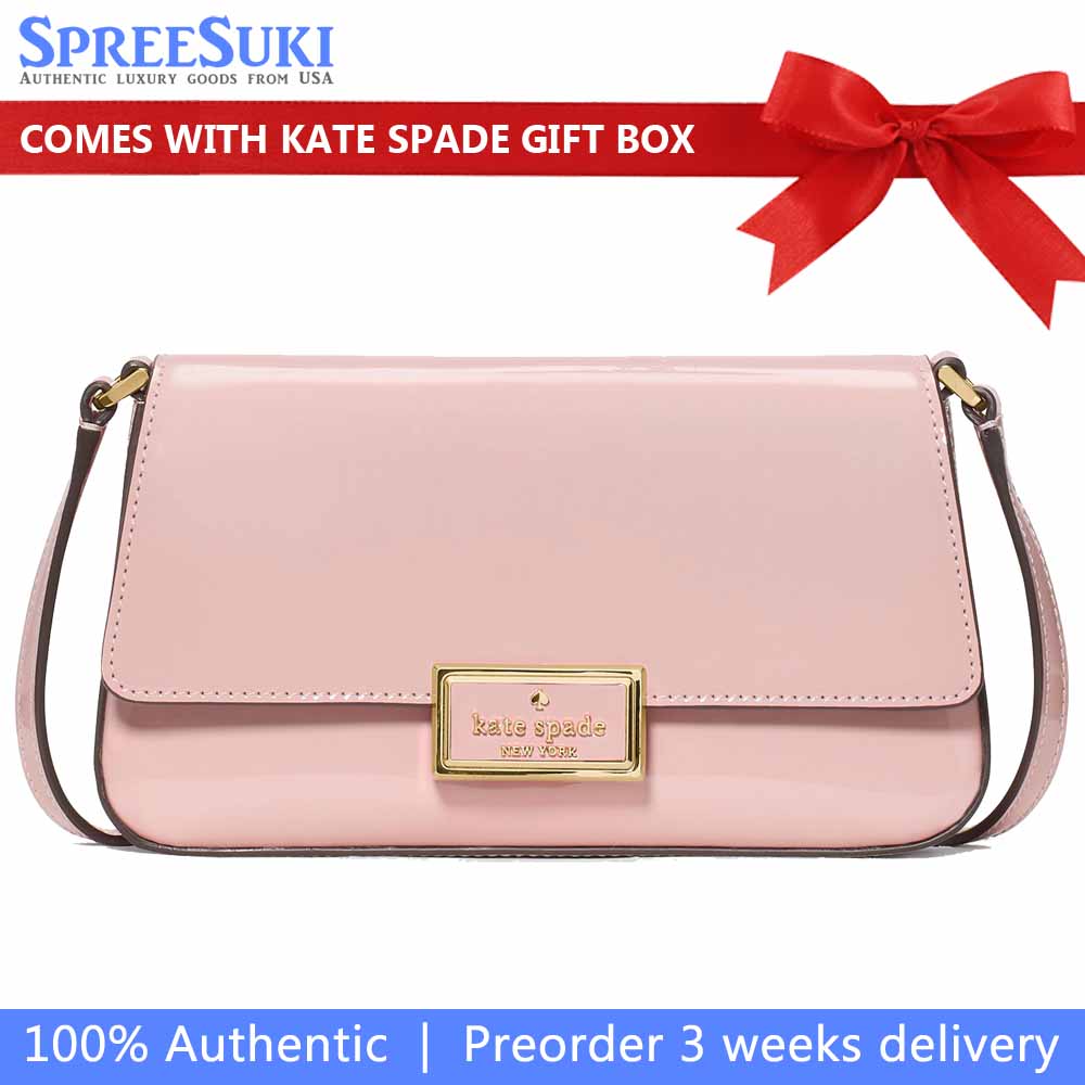 Kate Spade Reegan Patent Mini Flap Crossbody Tutu Pink Light pink # KM567
