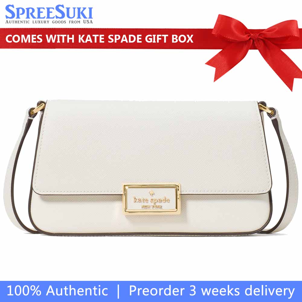 Kate Spade Reegan Mini Flap Crossbody Meringue White # KM532