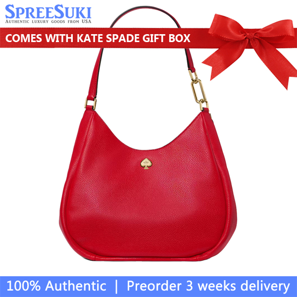 Kate Spade Kayla Large Triple Compartment Shoulder Bag Perfect Cherry Red # KL804