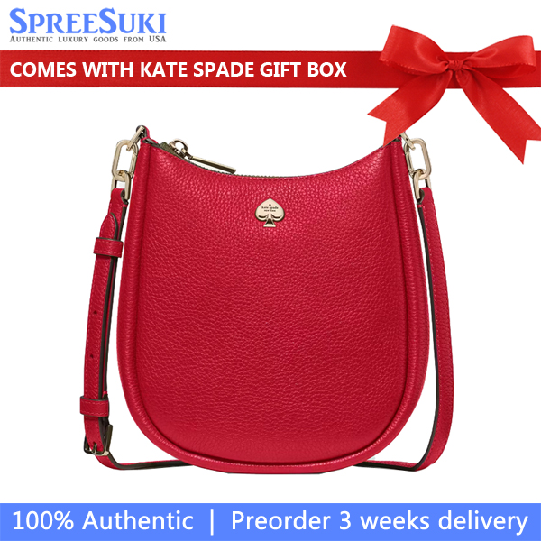 Kate Spade Kayla Small Swingpack Crossbody Perfect Cherry Dark Red # KL805