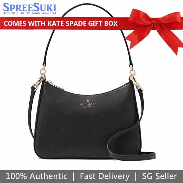 Kate Spade Crossbody Bag Sling Madison Saffiano Leather Shoulder Bag Black # KH397