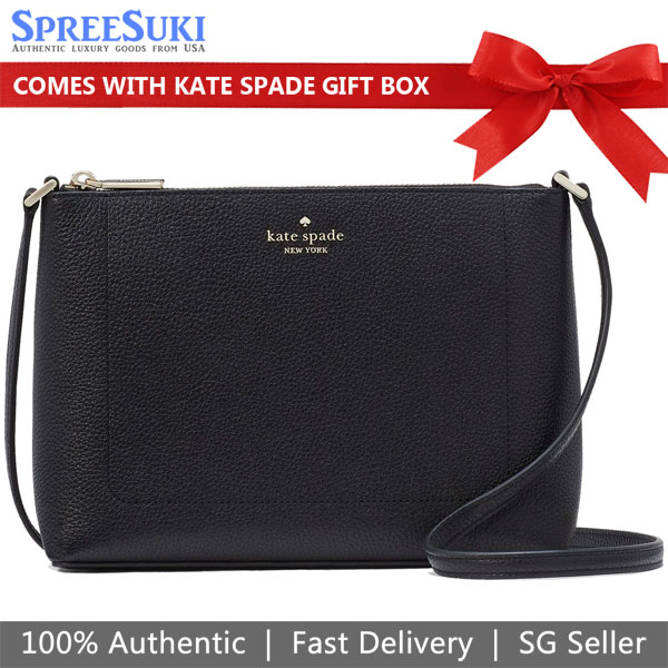 Kate Spade Leila Medium Crossbody Black # KG464