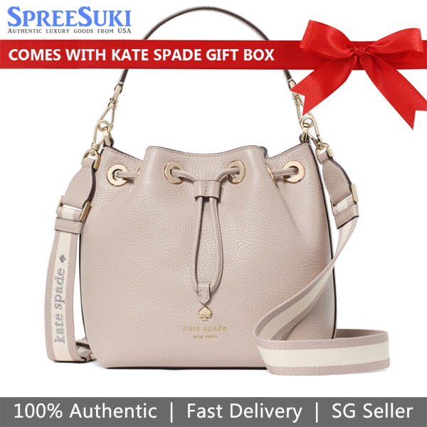 Kate Spade Emma Small Bucket Bag Cozy Grey # KK071