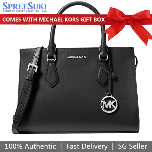 Michael Kors Sheila Medium Satchel Black # 35S3S6HS2L