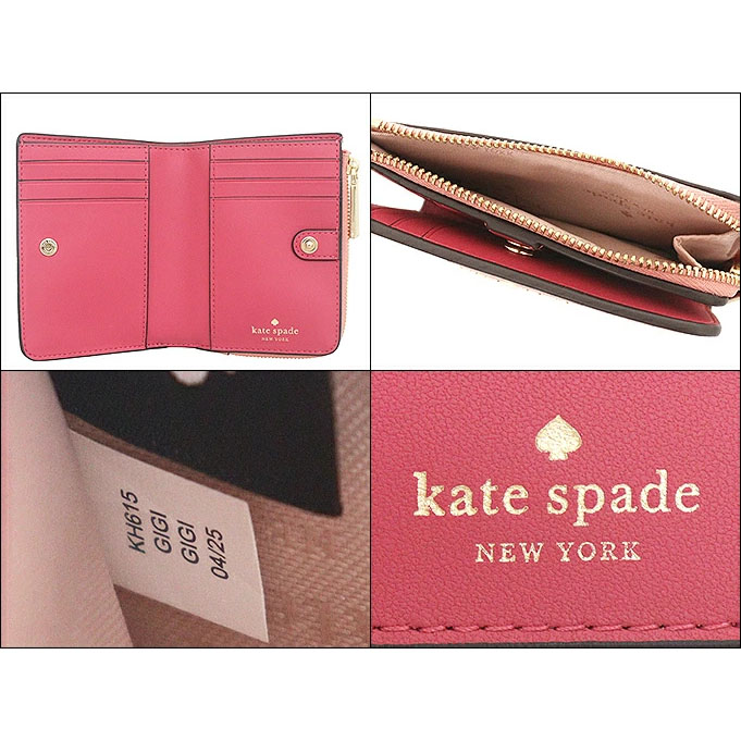 Kate Spade Small Wallet Madison Saffiano Leather Small Lzip Wallet Terracotta Tile Peach # KH615