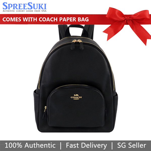 Coach Leather Large Court Backpack Black # 5669