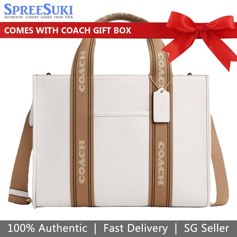 Coach Smith Tote Bag Chalk Multi White # CBM10