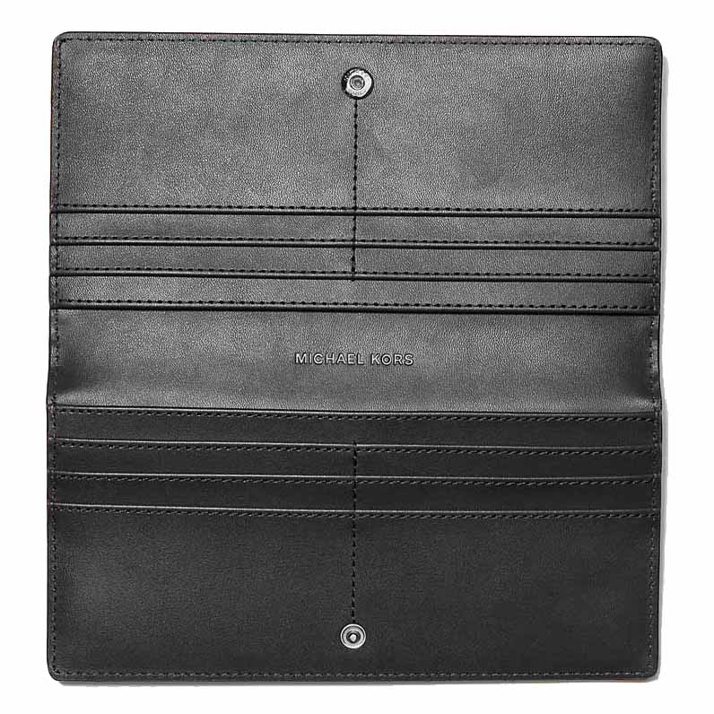 Michael Kors Carson Large Patent Crocodile Embossed Wallet Black # 35F5S2ZE3A