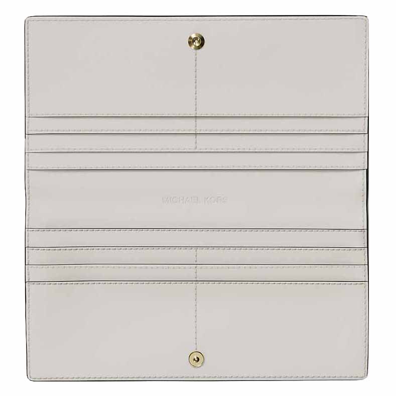 Michael Kors Carson Large Pebbled Leather Wallet Light Cream White # 35S5G2ZE3L