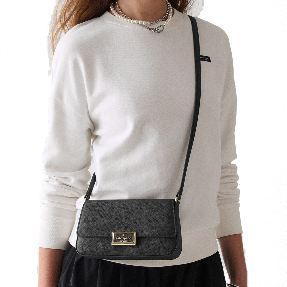 Kate Spade Reegan Mini Flap Crossbody Black # KM532