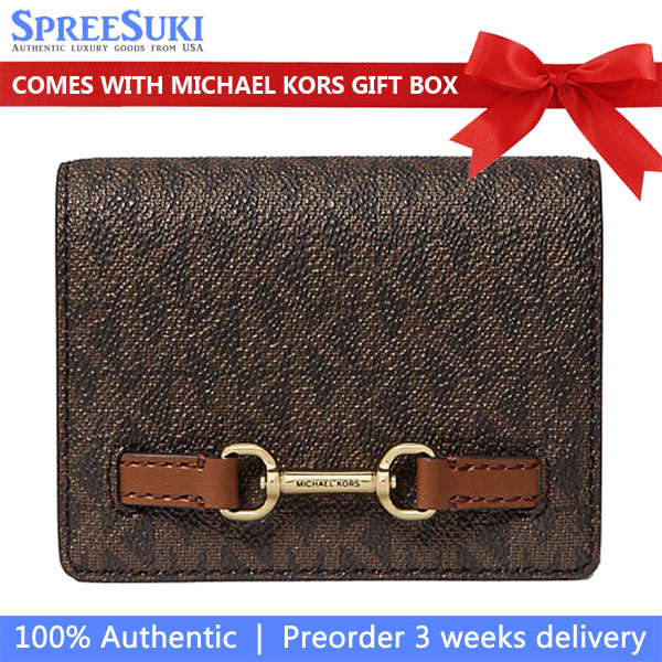 Michael Kors Carson Small Signature Logo Wallet Brown # 35S5G2ZD5B